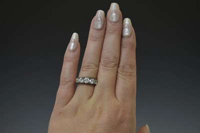 Lot 11 - 19th century diamond graduated five-stone ring