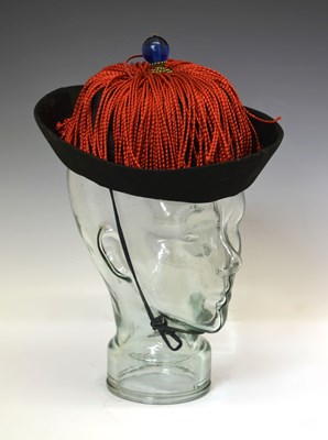 Lot 251 - Chinese court official's 'winter' hat or chao chao