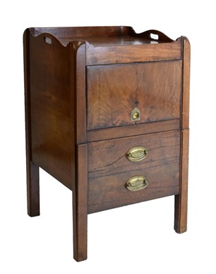 Lot 389 - George III mahogany night cupboard