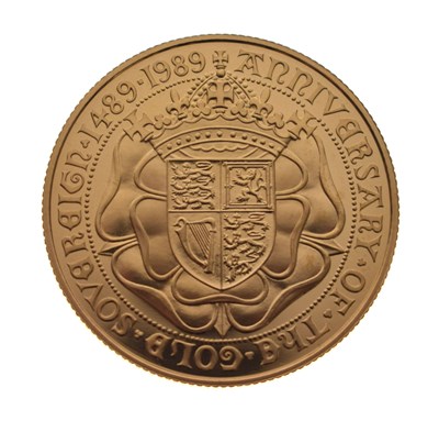 Lot 157 - Elizabeth II Royal Mint Two Pound gold double sovereign, 1989