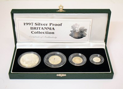 Lot 198 - Elizabeth II - Royal Mint - Silver Britannia four coin set, 1997