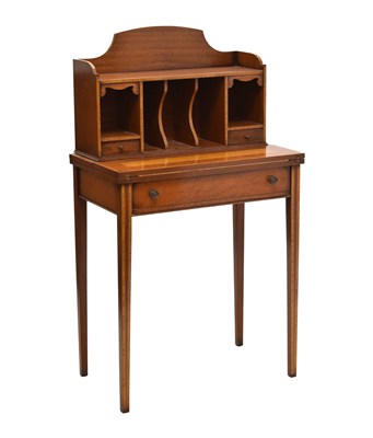 Lot 745 - Edwardian inlaid mahogany bonheur-du-jour