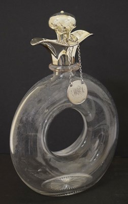 Lot 87 - Hukin & Heath - Edward VII silver-mounted decanter and Sampson Mordan decanter label