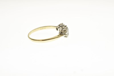 Lot 9 - Diamond 18ct yellow and white gold set three-stone ring