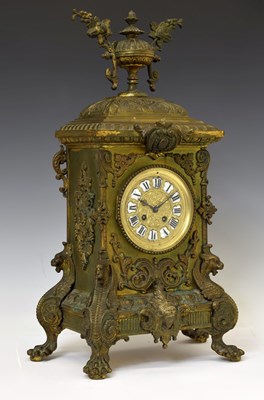 Lot 536 - Vincenti & Cie - Mid 19th century cast brass mantel clock