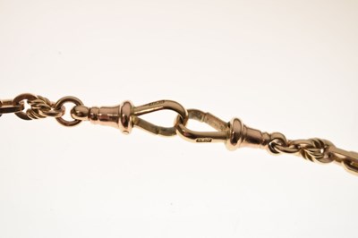 Lot 29 - 9ct gold fancy link Albert