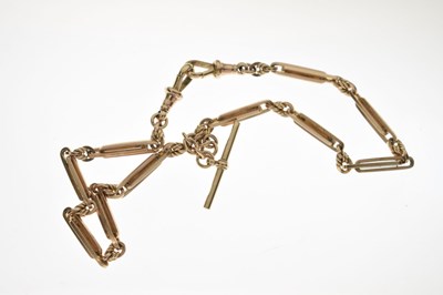Lot 29 - 9ct gold fancy link Albert