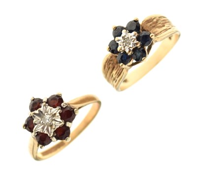 Lot 22 - Two 9ct gold dress rings