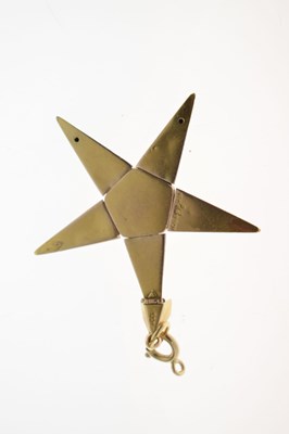 Lot 43 - Masonic Interest - Yellow metal (9ct) fob of pentagonal pyramid form