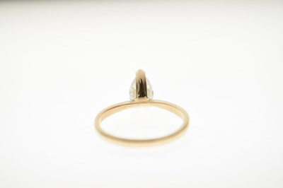 Lot 5 - Pale yellow diamond solitaire 18ct rose gold ring
