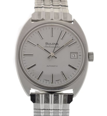 Lot 230 - Bulova - Ambassador stainless steel bracelet watch