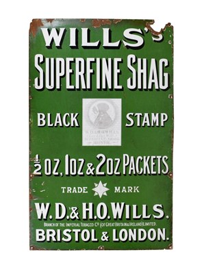 Lot 316 - Wills’ Tobacco enamel sign