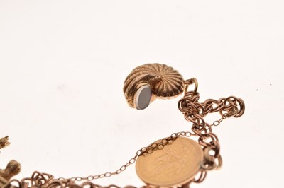 Lot 30 - 9ct gold charm bracelet