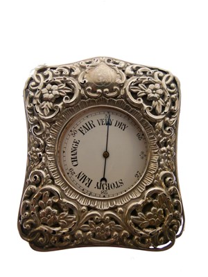 Lot 106 - Nickel plated goliath style pocket barometer