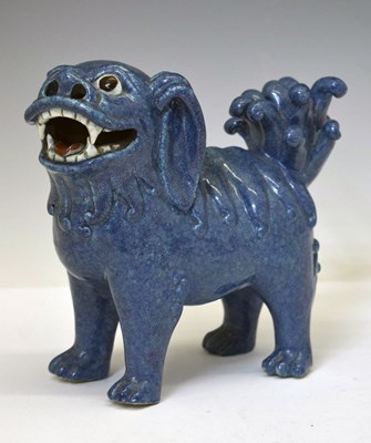 Lot 238 - Chinese porcelain 'Robin's Egg' glaze Dog of Fo