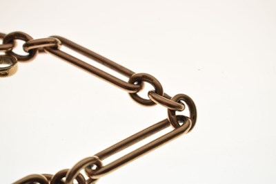 Lot 32 - 9ct gold watch Albert chain with teddy charm