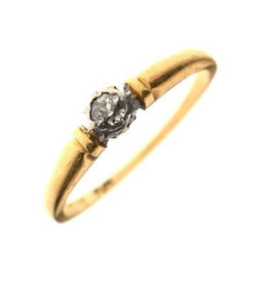 Lot 54 - Late Victorian diamond solitaire 18ct gold ring