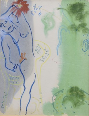 Lot 641 - Edward Piper (British, 1938-1990) - Mixed media - Female nude study