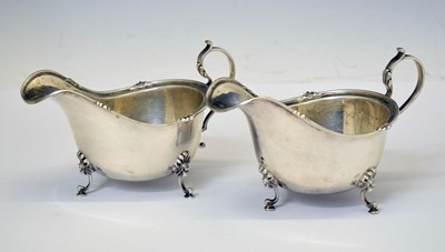 Lot 275 - Edward VIII cased pair of silver sauceboats