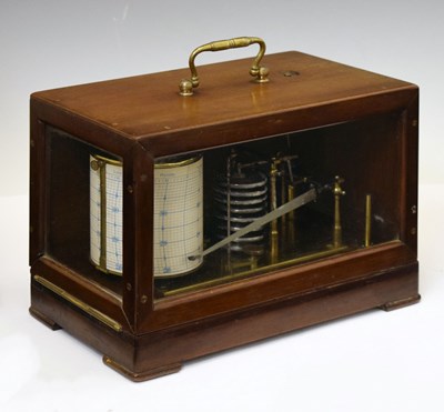 Lot 321 - Early 20th century mahogany barograph - Reynolds