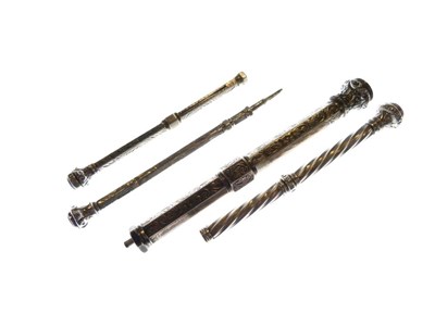 Lot 229 - Silver pencil and plated pencils