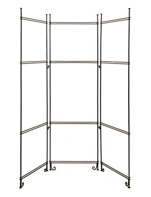 Lot 285 - Wrought-iron three-fold screen