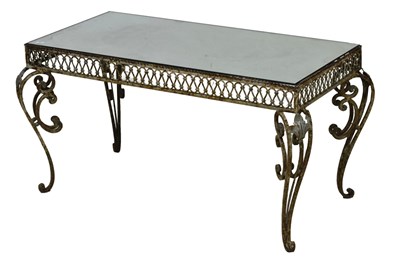Lot 288 - Mid 20th century French painted wrought iron coffee table