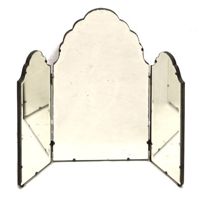 Lot 308 - Early 20th century triptych dressing table mirror