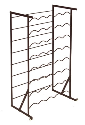 Lot 311 - Modern thirty-two bottle metal wine rack