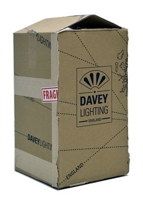 Lot 315 - Davey Lighting - Two pillar wall lights with glass rods
