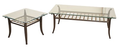 Lot 546 - Two toughened glass coffee tables