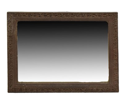 Lot 539 - Anglo-Indian carved hardwood mirror, circa 1900