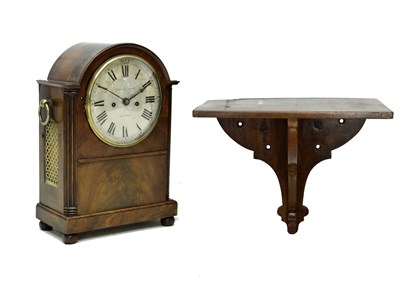 Lot 470 - George IV or William IV mahogany bracket clock, Browne & Short, Bristol