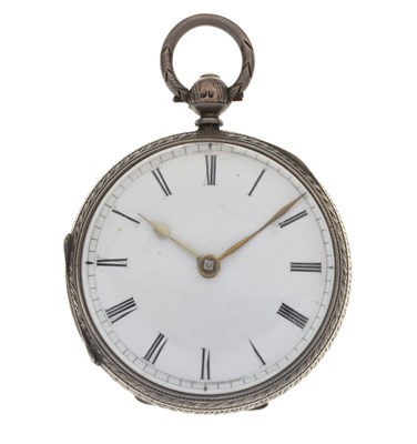 Lot 258 - Late Victorian silver cased open-face pocket watch