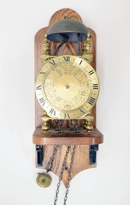 Lot 683 - Part 18th century brass lantern clock