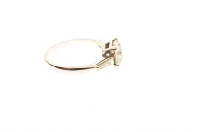 Lot 3 - Old cushion cut diamond solitaire ring