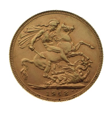 Lot 25 - George V Perth Mint gold sovereign, 1918