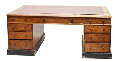 Lot 533 - Victorian mahogany partners desk