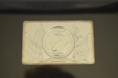 Lot 245 - Silver proof 5oz Bullion Coin Bar featuring the 2015 Britannia coin