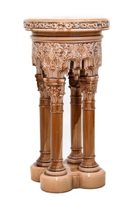 Lot 404 - Late Victorian art pottery pedestal