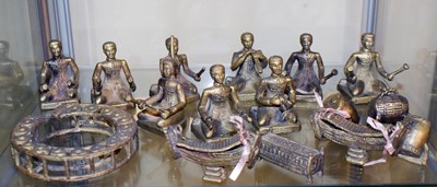 Lot 442 - Collection of Thai cast alloy 'Piphat' musicians