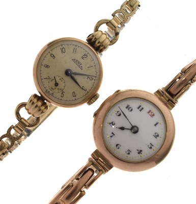 Lot 125 - Early 20th century lady's 9ct gold bracelet watch