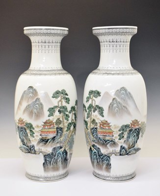 Lot 507 - Large pair of modern Chinese vases