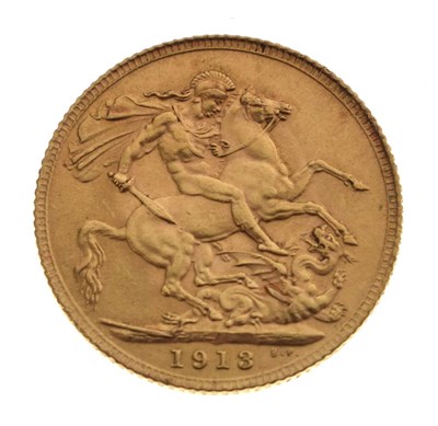 Lot 211 - George V gold sovereign, 1913