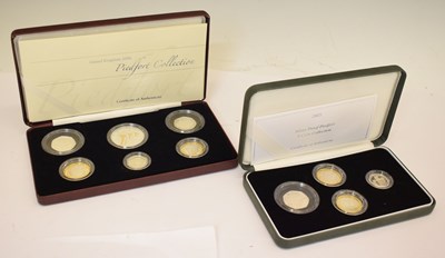 Lot 221 - Royal Mint - Elizabeth II - Two UK silver proof piedfort annual collection sets, 2005 and 2006