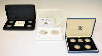 Lot 224 - Royal Mint - Elizabeth II - Three UK silver proof piedfort sets
