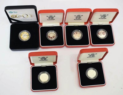 Lot 228 - Royal Mint - Elizabeth II - Six UK silver proof piedfort £1 coins