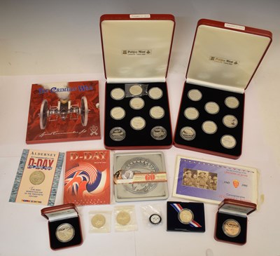 Lot 233 - Collection of commemorative world coins and medallions
