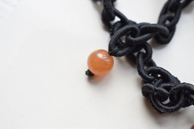 Lot 44 - White jade pendant necklace