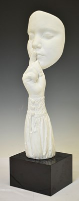 Lot 274 - John Cutrone - White bisque porcelain sculpture, 'Whisper of Silence'